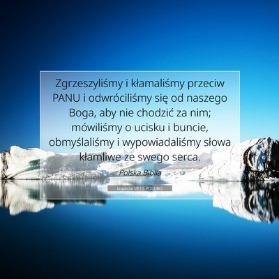 Izajasza 59:13 POLUBG Obraz Wersetu Biblijnego
