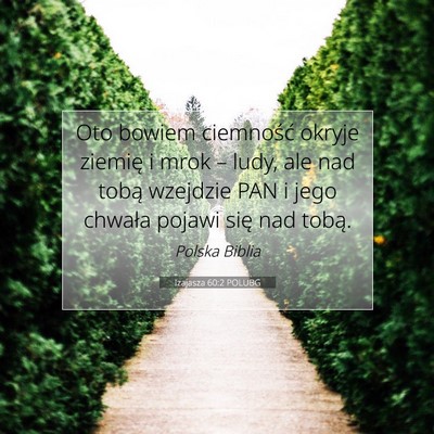 Izajasza 60:2 POLUBG Obraz Wersetu Biblijnego