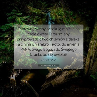 Izajasza 60:9 POLUBG Obraz Wersetu Biblijnego
