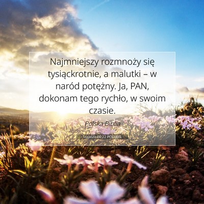 Izajasza 60:22 POLUBG Obraz Wersetu Biblijnego
