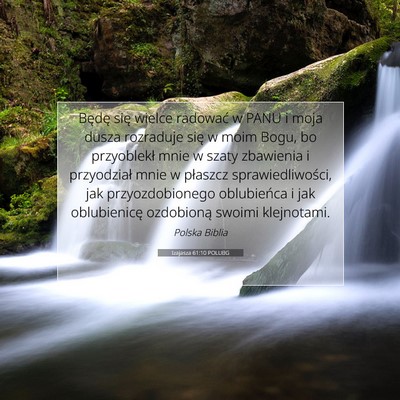 Izajasza 61:10 POLUBG Obraz Wersetu Biblijnego
