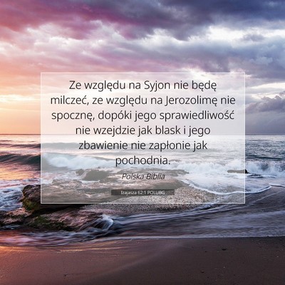 Izajasza 62:1 POLUBG Obraz Wersetu Biblijnego