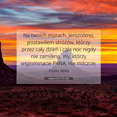 Izajasza 62:6 POLUBG Obraz Wersetu Biblijnego