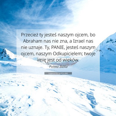 Izajasza 63:16 POLUBG Obraz Wersetu Biblijnego