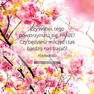 Izajasza 64:12 POLUBG Obraz Wersetu Biblijnego