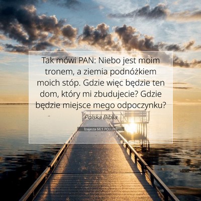 Izajasza 66:1 POLUBG Obraz Wersetu Biblijnego