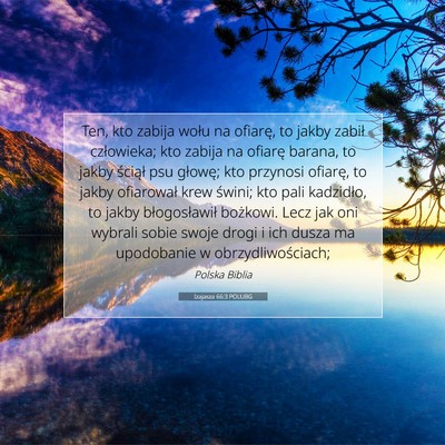 Izajasza 66:3 POLUBG Obraz Wersetu Biblijnego