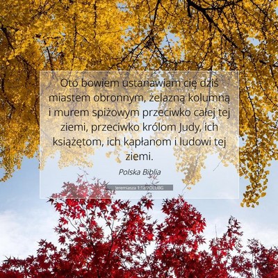 Jeremiasza 1:18 POLUBG Obraz Wersetu Biblijnego