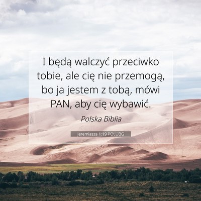 Jeremiasza 1:19 POLUBG Obraz Wersetu Biblijnego
