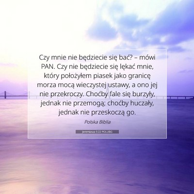 Jeremiasza 5:22 POLUBG Obraz Wersetu Biblijnego