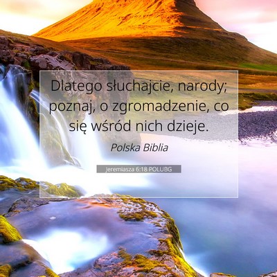 Jeremiasza 6:18 POLUBG Obraz Wersetu Biblijnego