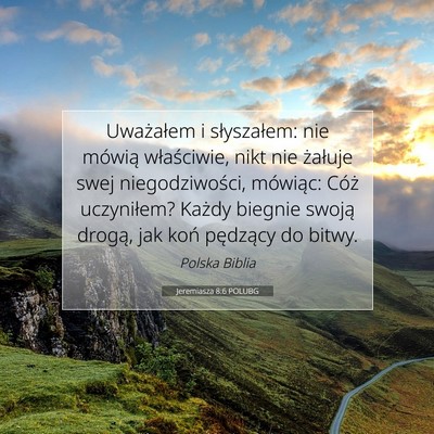 Jeremiasza 8:6 POLUBG Obraz Wersetu Biblijnego
