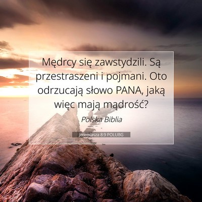 Jeremiasza 8:9 POLUBG Obraz Wersetu Biblijnego