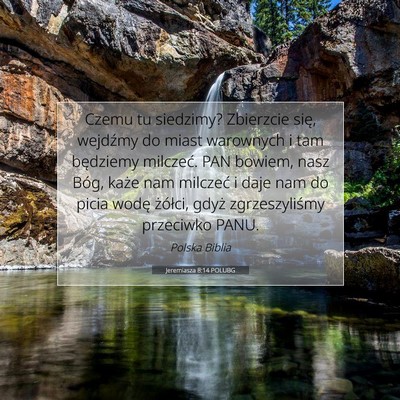 Jeremiasza 8:14 POLUBG Obraz Wersetu Biblijnego