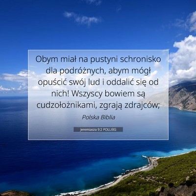 Jeremiasza 9:2 POLUBG Obraz Wersetu Biblijnego