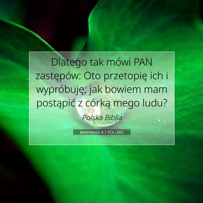 Jeremiasza 9:7 POLUBG Obraz Wersetu Biblijnego