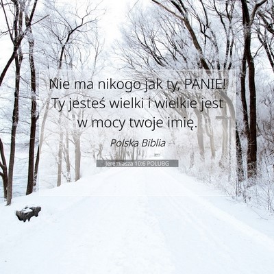 Jeremiasza 10:6 POLUBG Obraz Wersetu Biblijnego