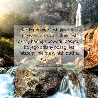 Jeremiasza 10:14 POLUBG Obraz Wersetu Biblijnego
