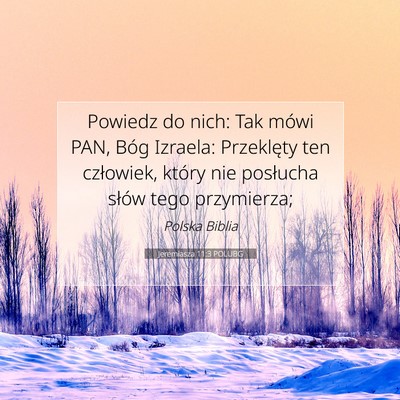 Jeremiasza 11:3 POLUBG Obraz Wersetu Biblijnego