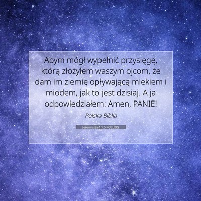 Jeremiasza 11:5 POLUBG Obraz Wersetu Biblijnego