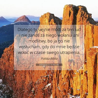 Jeremiasza 11:14 POLUBG Obraz Wersetu Biblijnego