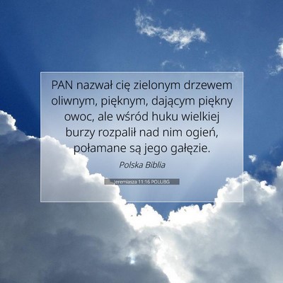 Jeremiasza 11:16 POLUBG Obraz Wersetu Biblijnego