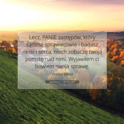 Jeremiasza 11:20 POLUBG Obraz Wersetu Biblijnego