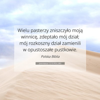Jeremiasza 12:10 POLUBG Obraz Wersetu Biblijnego