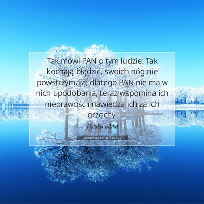 Jeremiasza 14:10 POLUBG Obraz Wersetu Biblijnego