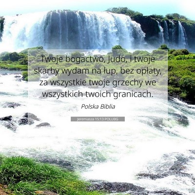 Jeremiasza 15:13 POLUBG Obraz Wersetu Biblijnego
