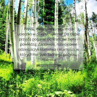 Jeremiasza 16:19 POLUBG Obraz Wersetu Biblijnego