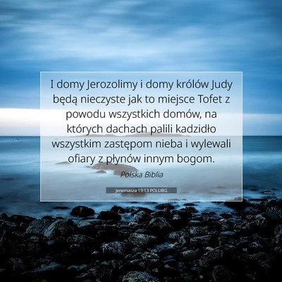 Jeremiasza 19:13 POLUBG Obraz Wersetu Biblijnego