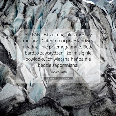 Jeremiasza 20:11 POLUBG Obraz Wersetu Biblijnego