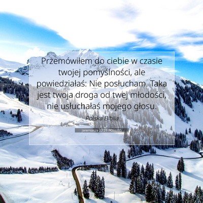 Jeremiasza 22:21 Werset Biblijny Wyjaśniony