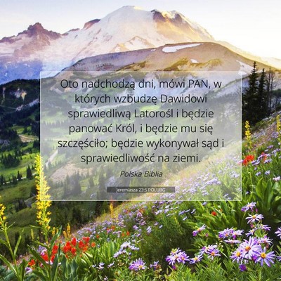 Jeremiasza 23:5 POLUBG Obraz Wersetu Biblijnego