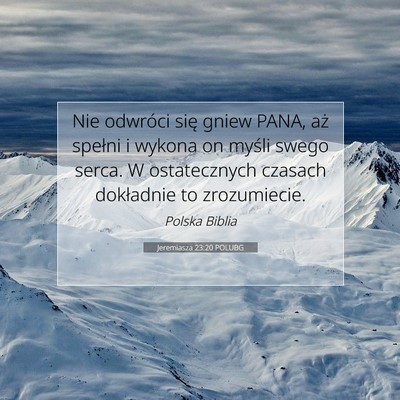 Jeremiasza 23:20 POLUBG Obraz Wersetu Biblijnego