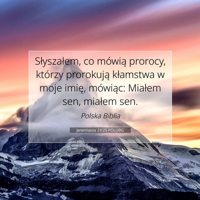 Jeremiasza 23:25 POLUBG Obraz Wersetu Biblijnego