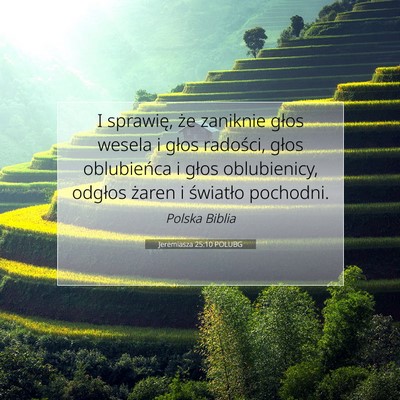 Jeremiasza 25:10 POLUBG Obraz Wersetu Biblijnego