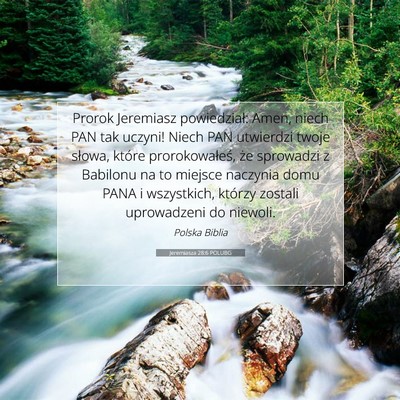 Jeremiasza 28:6 POLUBG Obraz Wersetu Biblijnego