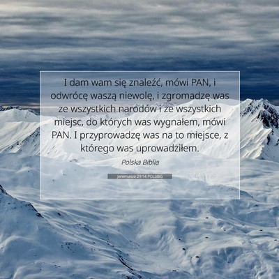 Jeremiasza 29:14 POLUBG Obraz Wersetu Biblijnego