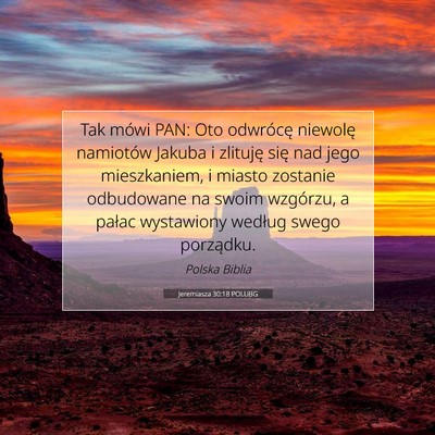 Jeremiasza 30:18 POLUBG Obraz Wersetu Biblijnego