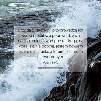 Jeremiasza 31:9 POLUBG Obraz Wersetu Biblijnego