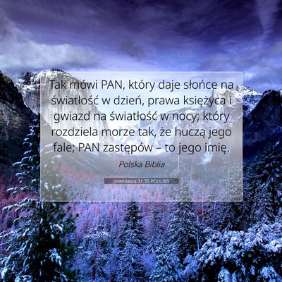 Jeremiasza 31:35 POLUBG Obraz Wersetu Biblijnego