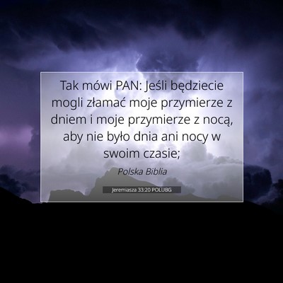 Jeremiasza 33:20 POLUBG Obraz Wersetu Biblijnego