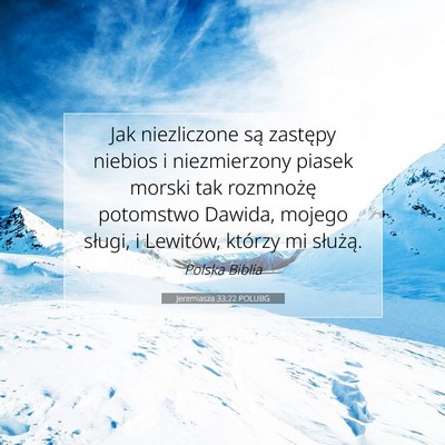 Jeremiasza 33:22 POLUBG Obraz Wersetu Biblijnego
