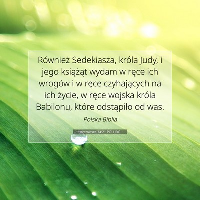 Jeremiasza 34:21 POLUBG Obraz Wersetu Biblijnego