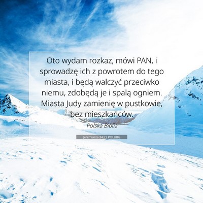Jeremiasza 34:22 POLUBG Obraz Wersetu Biblijnego