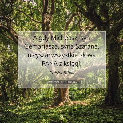 Jeremiasza 36:11 POLUBG Obraz Wersetu Biblijnego