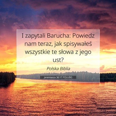 Jeremiasza 36:17 POLUBG Obraz Wersetu Biblijnego