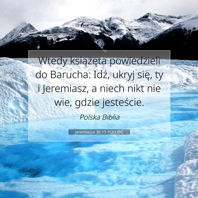 Jeremiasza 36:19 POLUBG Obraz Wersetu Biblijnego